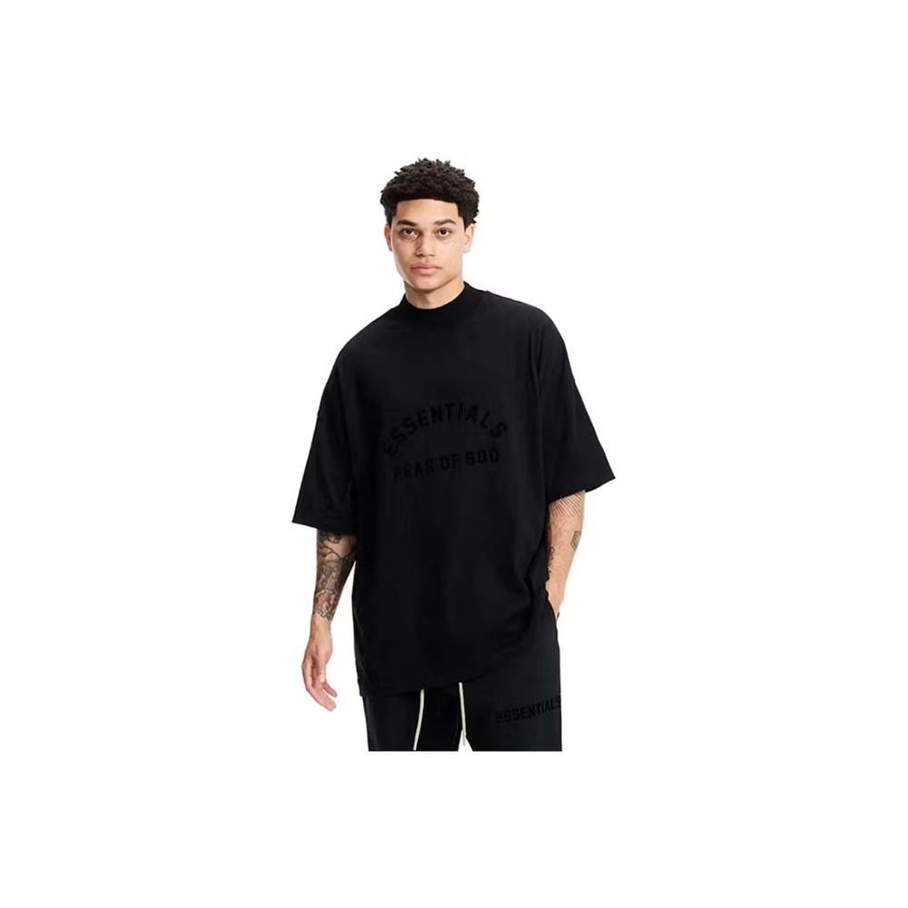 Essentials Fear of God Black Oversized T-Shirt